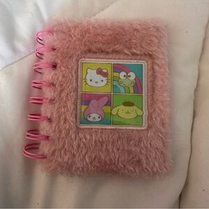 Fuzzy Pink Hello Kitty Notebook